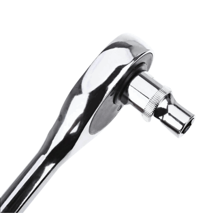 Serie 12 Pz Chiave Cricchetto Reversibile 1/2 Con Set Bussole Esagonali Cromo Vanadio - immagine 4