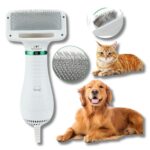 Spazzola Phon 2 in 1 Animali Domestici Asciuga e Pettina Peli - Rumore Basso 2 Velocità