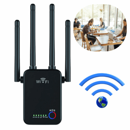 Ripetitore Router Wi-Fi 4 Antenne, Estensore 300Mbps per Casa, Ufficio, Negozio