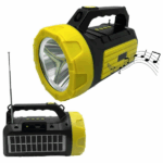 Torcia a Ricarica Solare 5W Speaker Cassa Bluetooth, Radio FM, Portatile Luce di Emergenza
