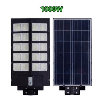 Lampione Solare 1000W Crepuscolare per Esterni, Lampada Stradale con Staffa a Muro in Omaggio