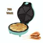 Piastra Waffle 700W 6 Cuori Antiaderente