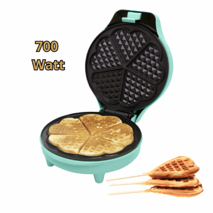 Piastra Waffle 700W 6 Cuori Antiaderente