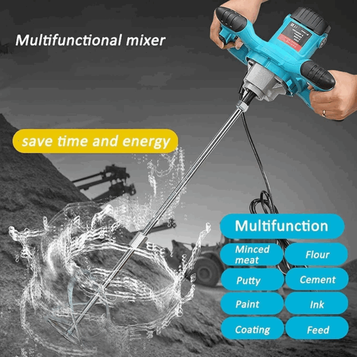Trapano Miscelatore 1860W Professionale – Frusta per Cemento, Colla, Malta e Vernice - immagine 3