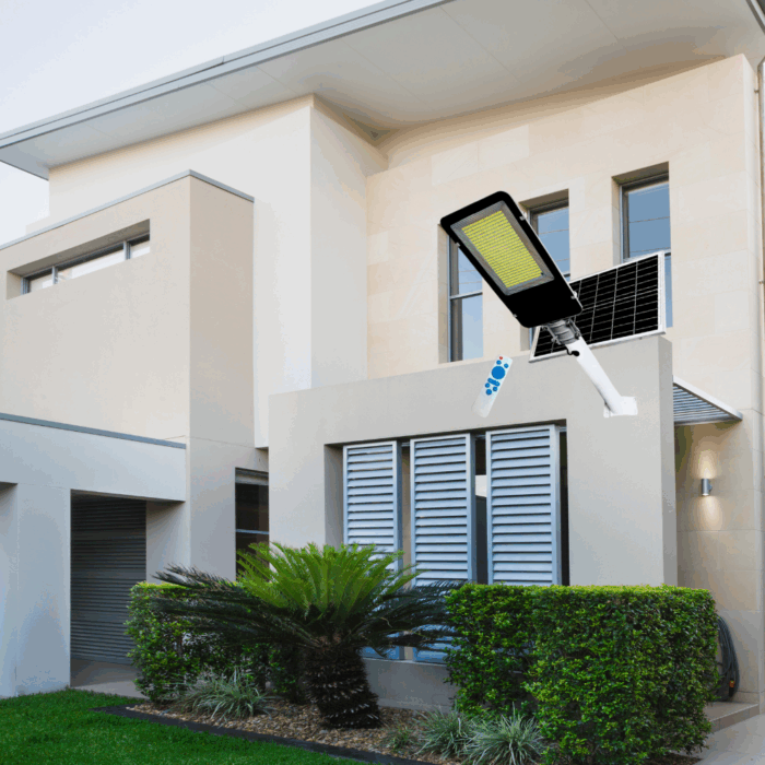 Lampione Solare 1000W Stradale | Crepuscolare, IP67, Kit Completo con Pannello Separato - immagine 4