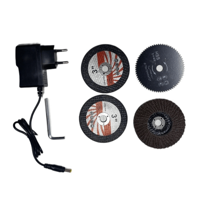Kit Trapano Avvitatore + Smerigliatrice Flex con 2 Batterie 48V 2AH 4 Dischi 76mm - immagine 7
