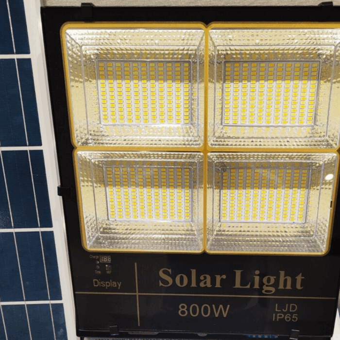 Faro Solare 800W Crepuscolare IP65 Luce bianca, Naturale, Calda per Esterni con Telecomando - immagine 2