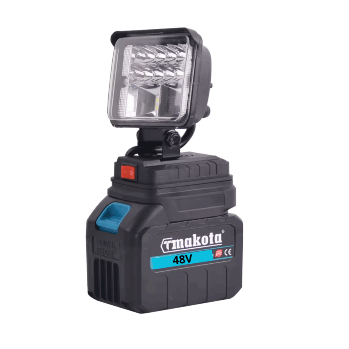 Kit 4 Pz Compressore, Idropulitrice, Soffiatore, Torcia Emergenza a Doppia Batteria 48V - immagine 5