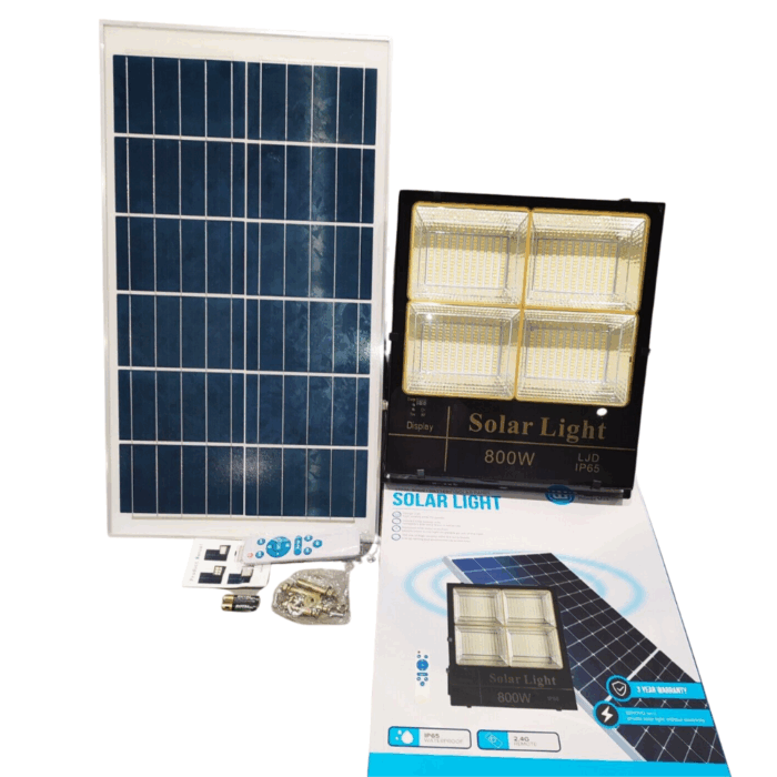 Faro Solare 800W Crepuscolare IP65 Luce bianca, Naturale, Calda per Esterni con Telecomando - immagine 3