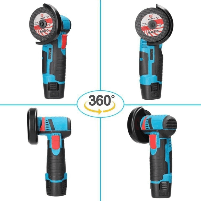 Kit Trapano Avvitatore + Smerigliatrice Flex con 2 Batterie 48V 2AH 4 Dischi 76mm - immagine 2