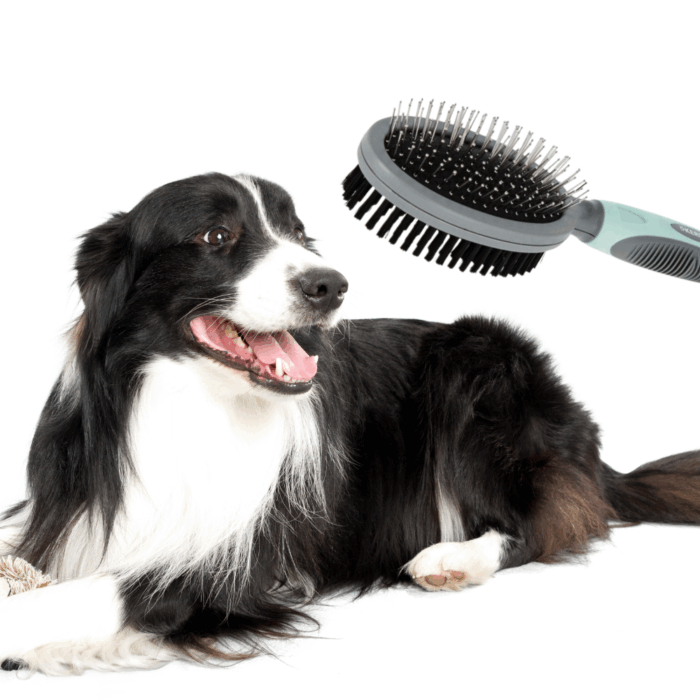 Spazzola Doppia 2 in 1 Pettine per Pelo Animali Domestici con Manico Ergonomico - immagine 2