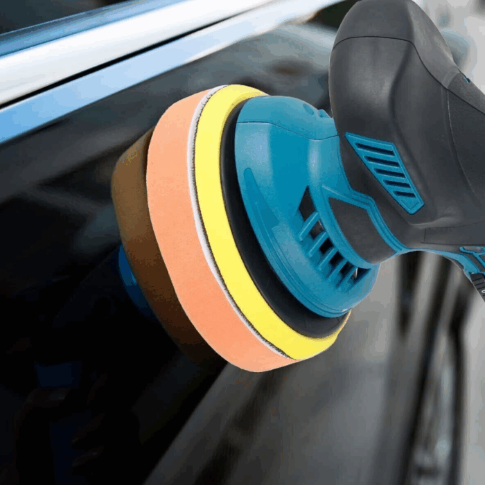 Lucidatrice Doppia Batteria 18V Levigatrice per Auto 6 Velocità con Accessori - immagine 5