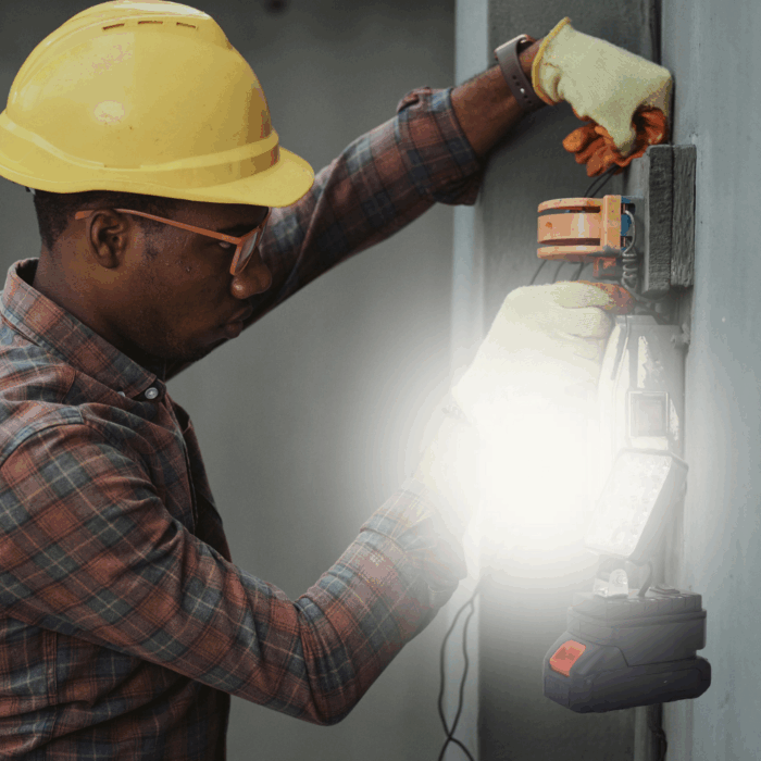 Torcia da Lavoro a Batteria, Luce LED Emergenza, Cordless Portatile, Luce Bianca - immagine 3