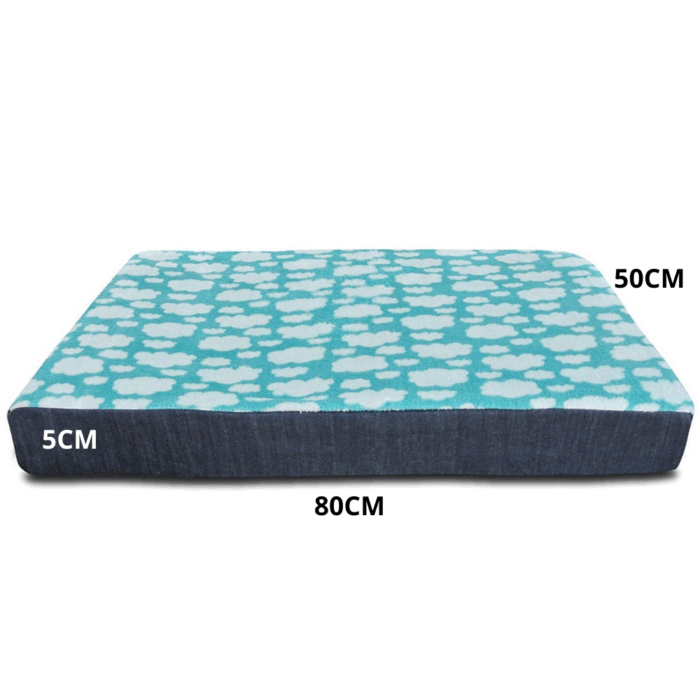 Cuccia Lettino Morbido 80x50cm  Rettangolare Taglia Media per Cani e Gatti Materassino Senza Bordi - immagine 4