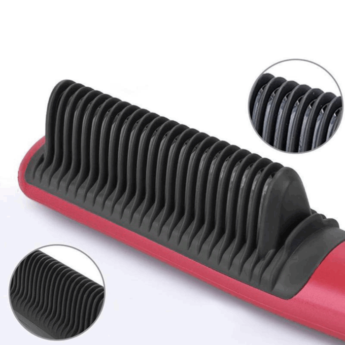 Piastra Lisciante 2 in 1 Pettine Spazzola 130° - 200° Anticrespo Tecnologia in Ceramica - immagine 4