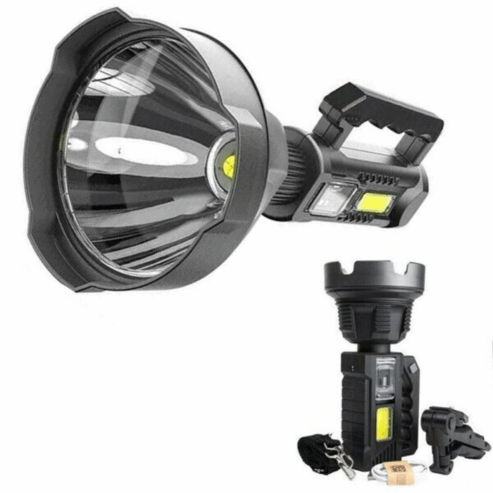 Torcia 150W Luce Bianca Lampada a Raggio Lungo 500m USB con Accessori - immagine 7
