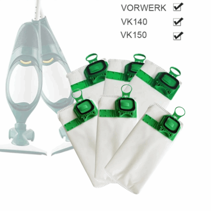 Kit 6 Sacchetti per Aspirapolvere Folletto VK140 - VK150 | Ricambio Compatibile Top Quality - immagine 6