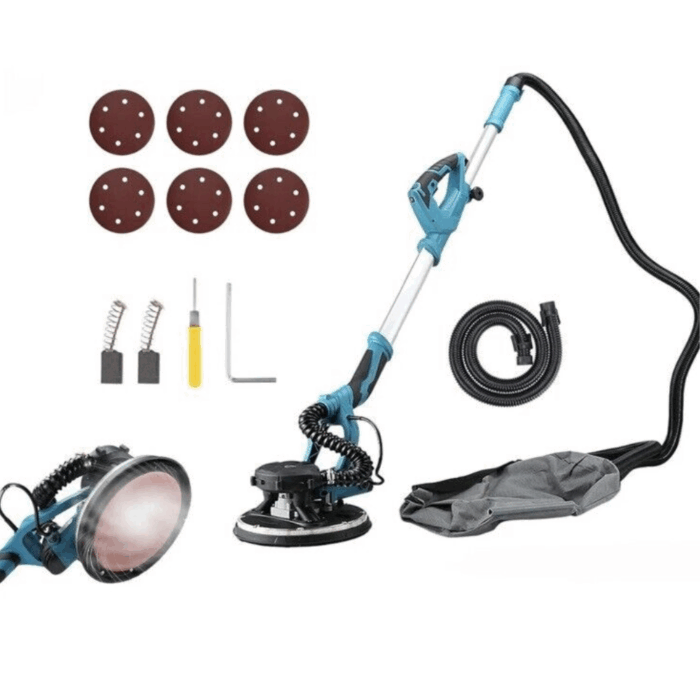 Levigatrice Telescopica per Muri 800W a Giraffa con LED – 5 Velocità e Prestazioni Professionali - immagine 8