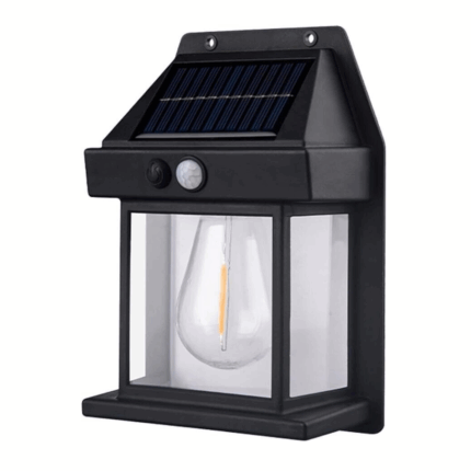 Appliques Ricarica Solare 600LM Lampada a Parete da Esterno, Luce Calda con Sensore di Movimento