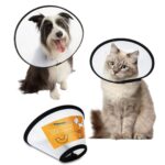 Collare Elisabettiano PVC Taglia Piccola 17-32cm per Cani e Gatti, Trasparente  Anti-Morso