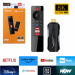 TV Stick Smart Android 8K 8Gb RAM e 128Gb ROM | Telecomando Controllo Vocale, HDMI Streaming Ultra HD