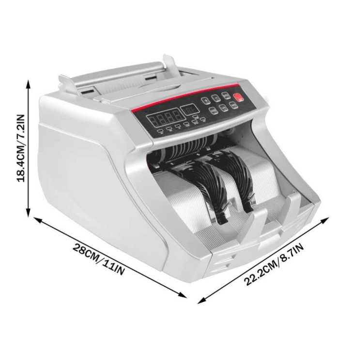 Conta Banconote Professionale Rilevatore Soldi Falsi, Bill Counter Display LED 1000 Banconote/Minuto - immagine 4