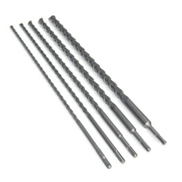 Set 5 Pz Punte Trapano SDS Plus Widia Cemento Pietra 10-12-16-20-24x600mm - immagine 4