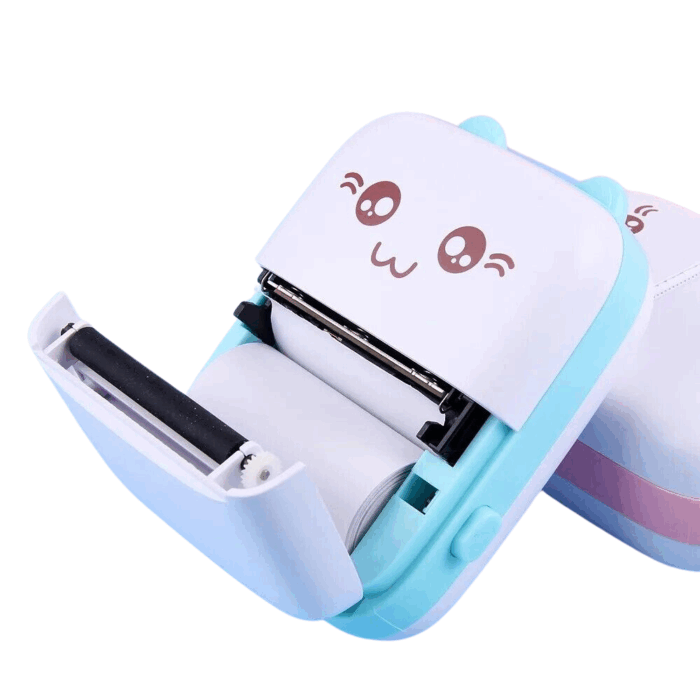 Mini Stampante Termica Wireless Portatile Bluetooth, Stampa Senza Inchiostro, Bianco e Nero - immagine 3
