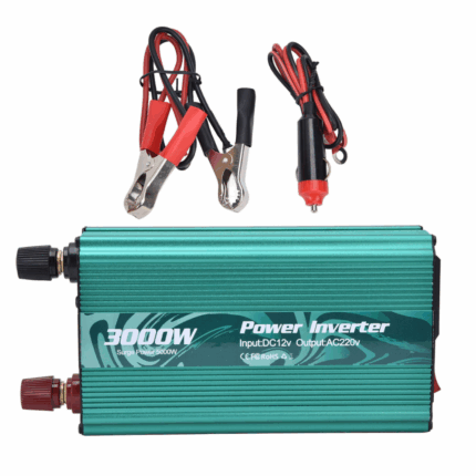 Inverter da 3000W 12V 220V Portatile con Pinze per Impianto Fotovoltaico, Auto, Camper, Barca