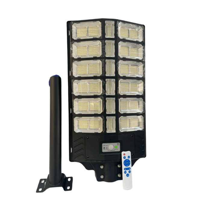 Lampione Solare 2000W Crepuscolare | IP67 Impermeabile, Luce Bianca + Staffa Gratis - immagine 2