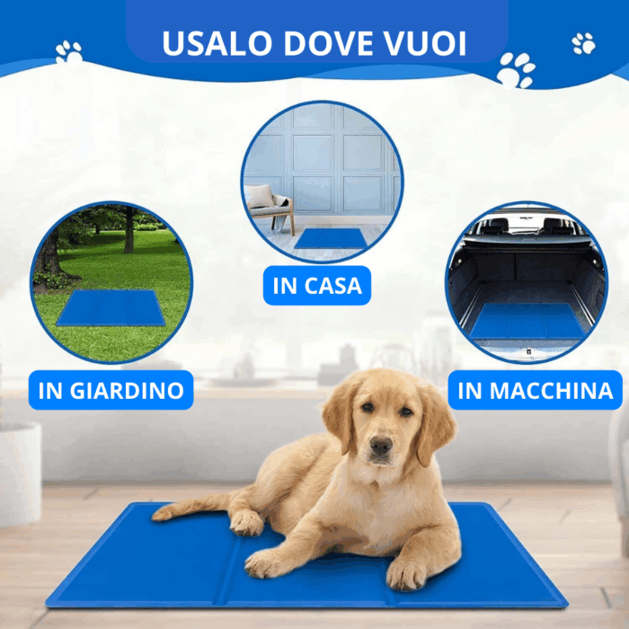 Tappetino Refrigerante 90x50cm Tappeto Rinfrescante per Animali Domestici, Auto, Giardino, Pavimento - immagine 2