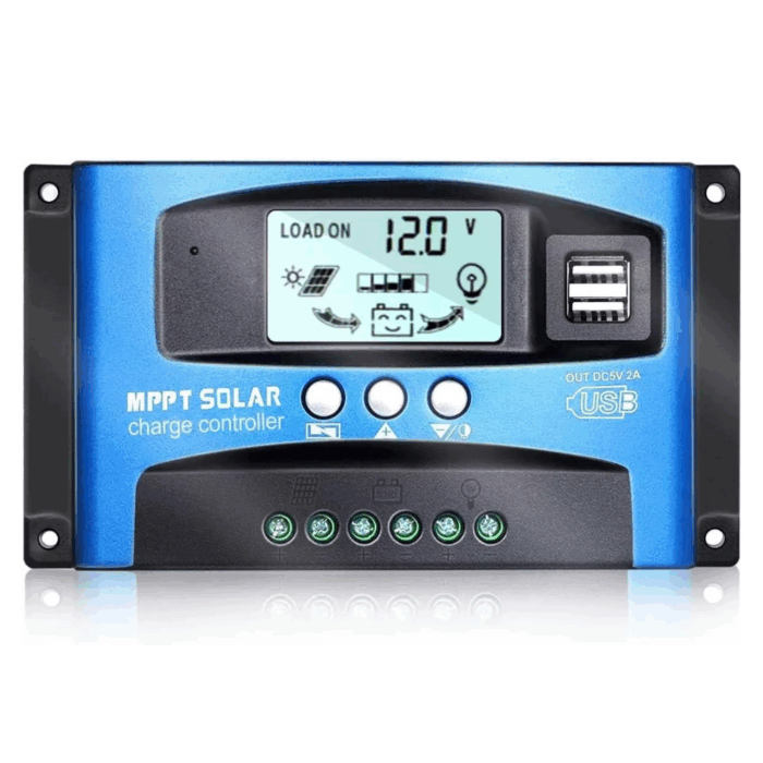 Regolatore di Carica 60A Controller Pannelli Solari 12/24V USB Automatico Fotovoltaico - immagine 2