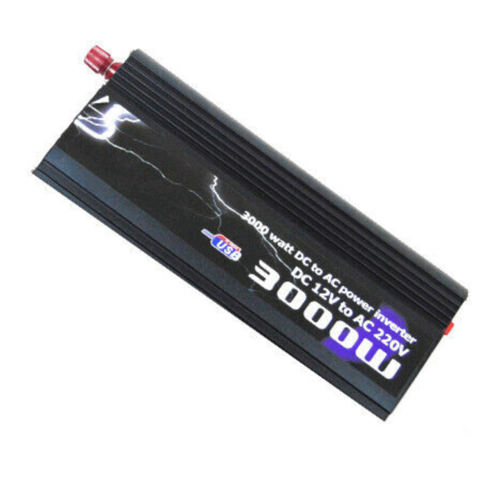 Inverter da 3000W 12V 220V Portatile con Pinze per Impianto Fotovoltaico, Auto, Camper, Barca - immagine 2