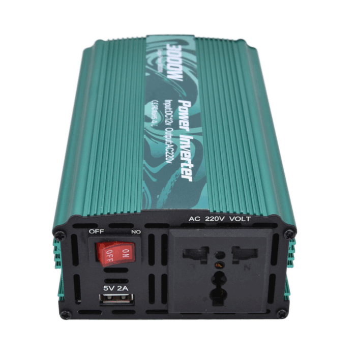 Inverter da 3000W 12V 220V Portatile con Pinze per Impianto Fotovoltaico, Auto, Camper, Barca - immagine 3