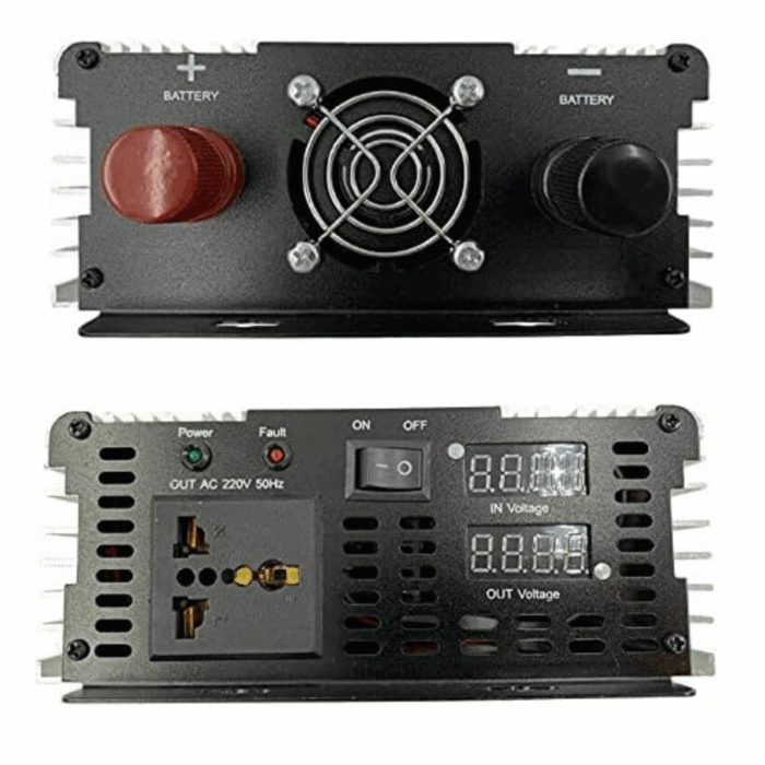 Inverter da 5000W 12V 220V Portatile con Pinze per Impianto Fotovoltaico, Auto, Camper, Barca - immagine 5