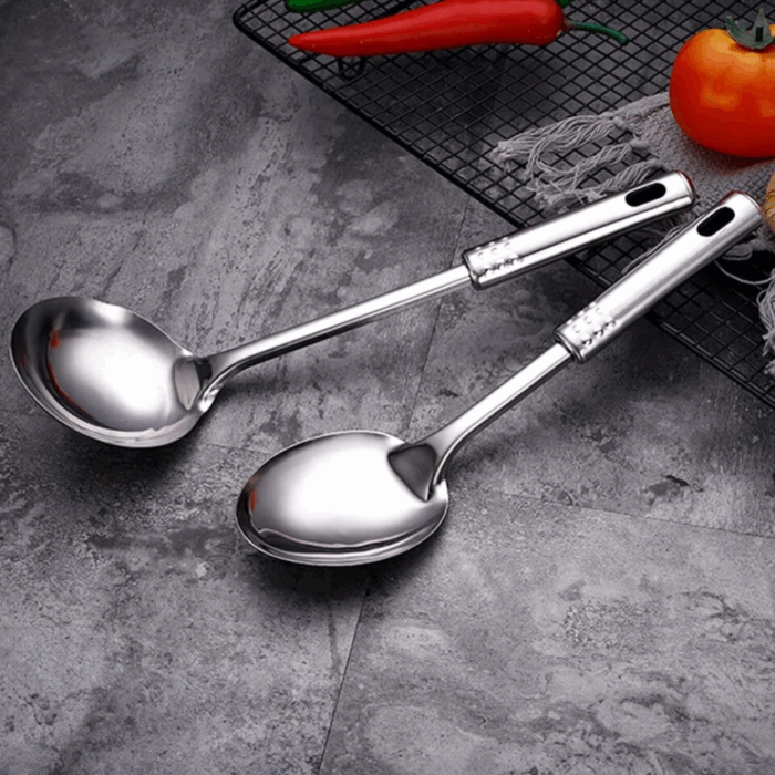 Set 6 Pezzi da Cucina Stand in Acciaio Inox Mensili Utensili per la Casa - immagine 3
