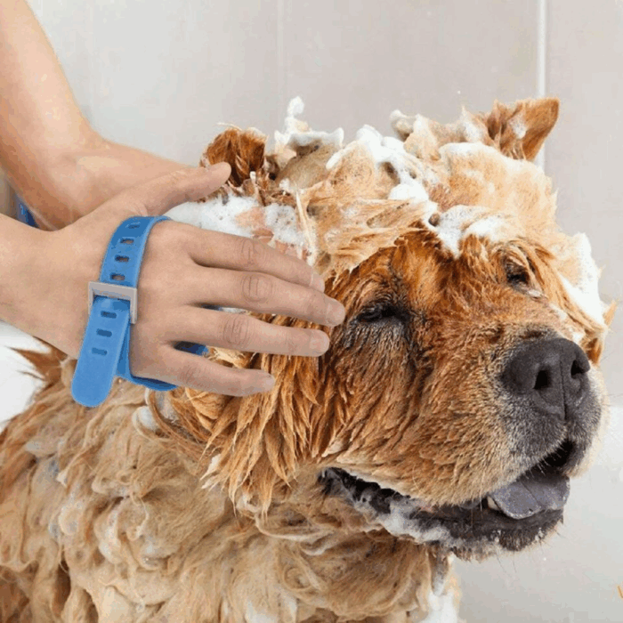Guanto Massaggiante con Filo Doccia 2 in 1, Tubo Integrato, Aggancio Universale per Animali Domestici - immagine 5