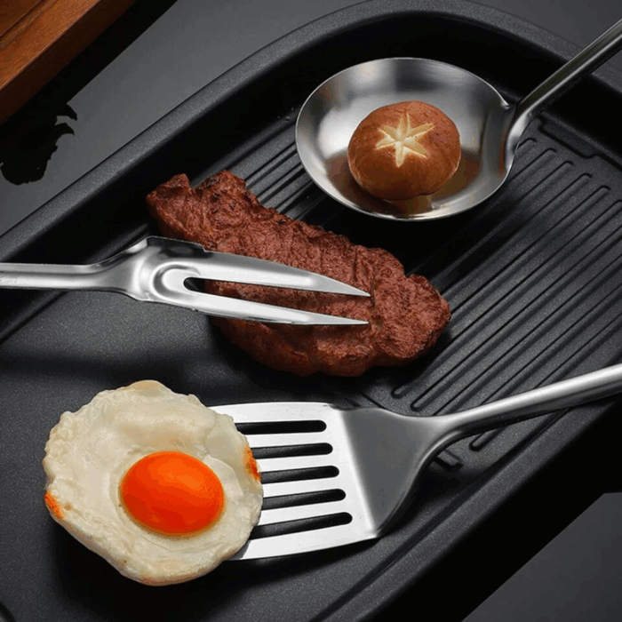 Set 6 Pezzi da Cucina Stand in Acciaio Inox Mensili Utensili per la Casa - immagine 7
