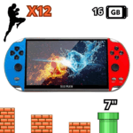 X12 Console di Gioco 7 Pollici 16Gb di Memoria, Portatile con Giochi, Schermo HD LCD Gameboy