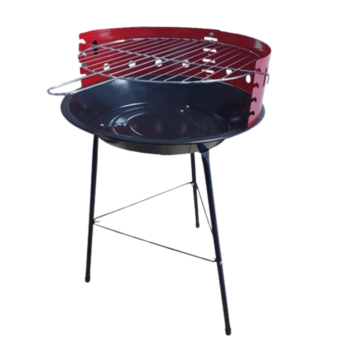 Barbecue a Carbonella BBQ Grill Portatile in metallo con Paravento 33 cm Carbone - immagine 3