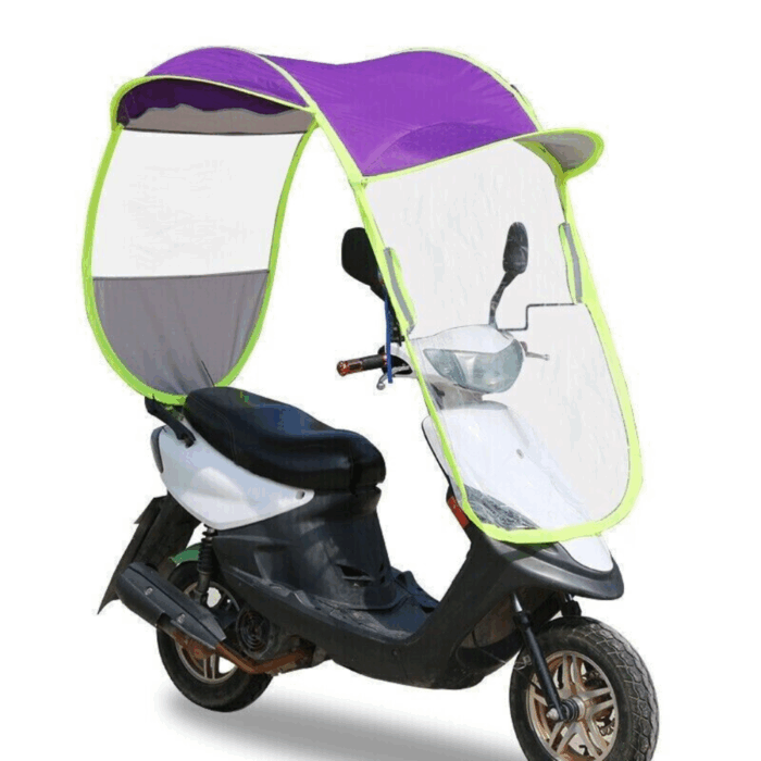 Copertura Antipioggia per Motorino, Scooter, Parasole e Paravento Impermeabile Universale Pieghevole - immagine 4