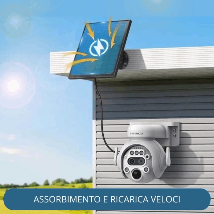 Telecamera Solare 4G Rotonda 12X Zoom 360° | IP65 per Esterno, Infrarossi Audio Bidirezionale PTZ - immagine 2