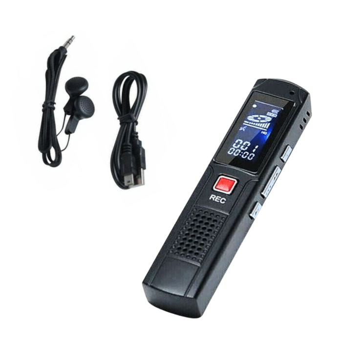 Registratore Vocale 16Gb Portatile Mp3 con Cuffie - Mini Audio Recorder LCD - immagine 3
