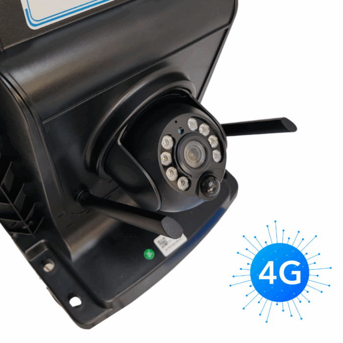 Lampione Stradale 800W a Ricarica Solare con Telecamera Incorporata 4G con Pannello Crepuscolare Integrato + Staffa a Muro - immagine 2
