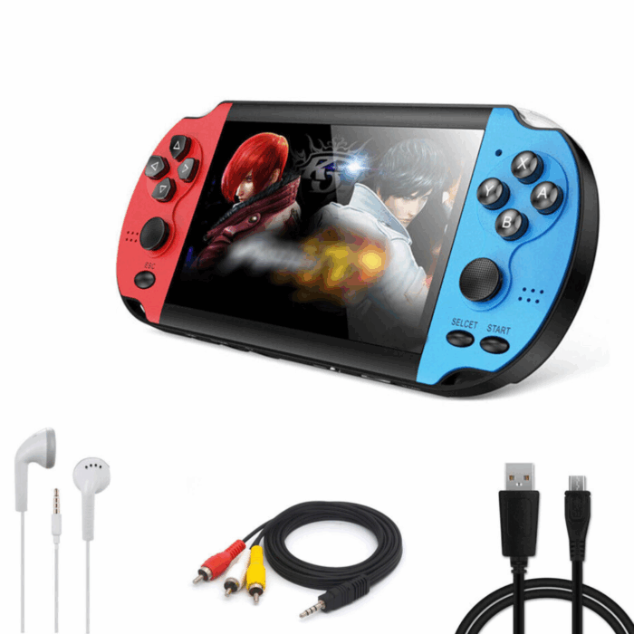 X12 Console di Gioco 7 Pollici 16Gb di Memoria, Portatile con Giochi, Schermo HD LCD Gameboy - immagine 5