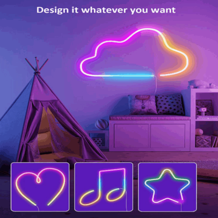 Striscia LED RGB 5 Metri Luci Multicolore Controllo con Applicazione, Telecomando - immagine 5
