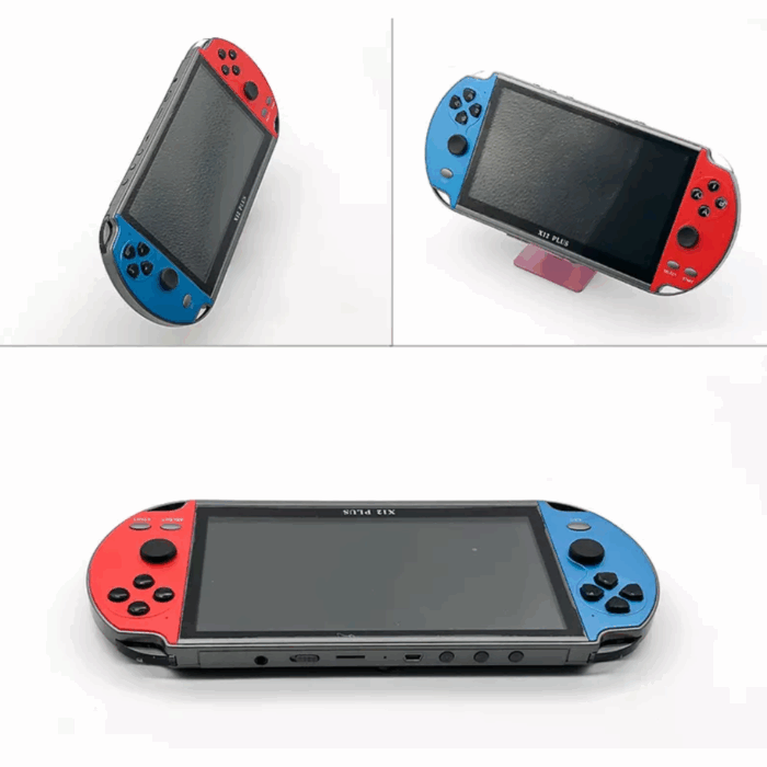 X12 Console di Gioco 7 Pollici 16Gb di Memoria, Portatile con Giochi, Schermo HD LCD Gameboy - immagine 6