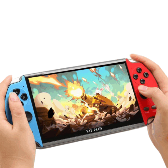 X12 Console di Gioco 7 Pollici 16Gb di Memoria, Portatile con Giochi, Schermo HD LCD Gameboy - immagine 2