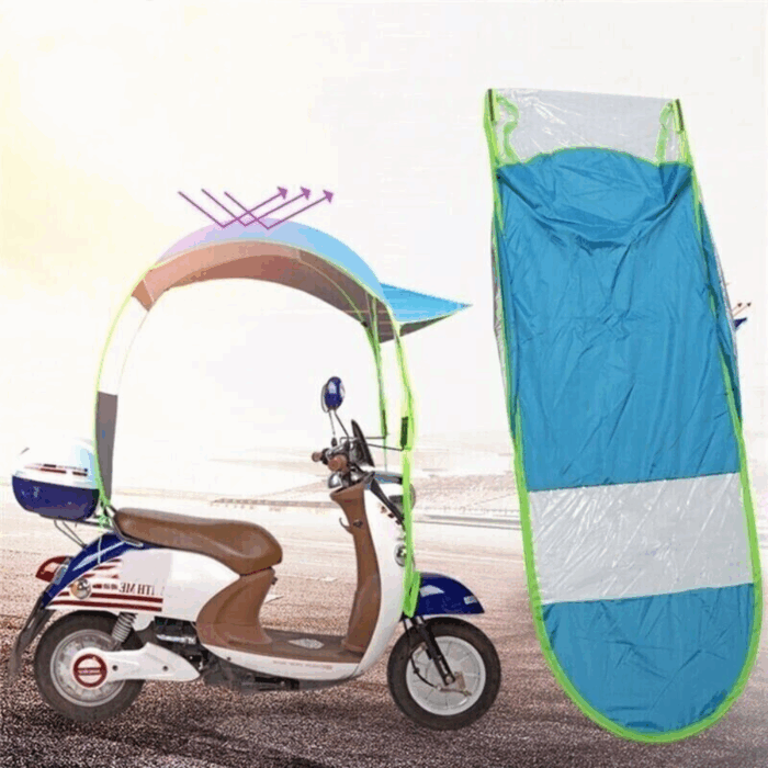 Copertura Antipioggia per Motorino, Scooter, Parasole e Paravento Impermeabile Universale Pieghevole - immagine 3