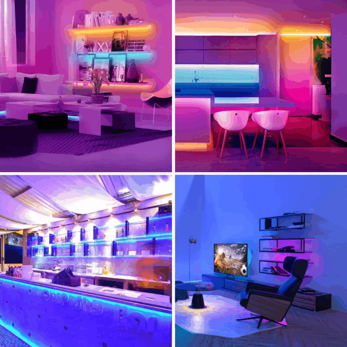 Striscia LED RGB 5 Metri Luci Multicolore Controllo con Applicazione, Telecomando - immagine 2